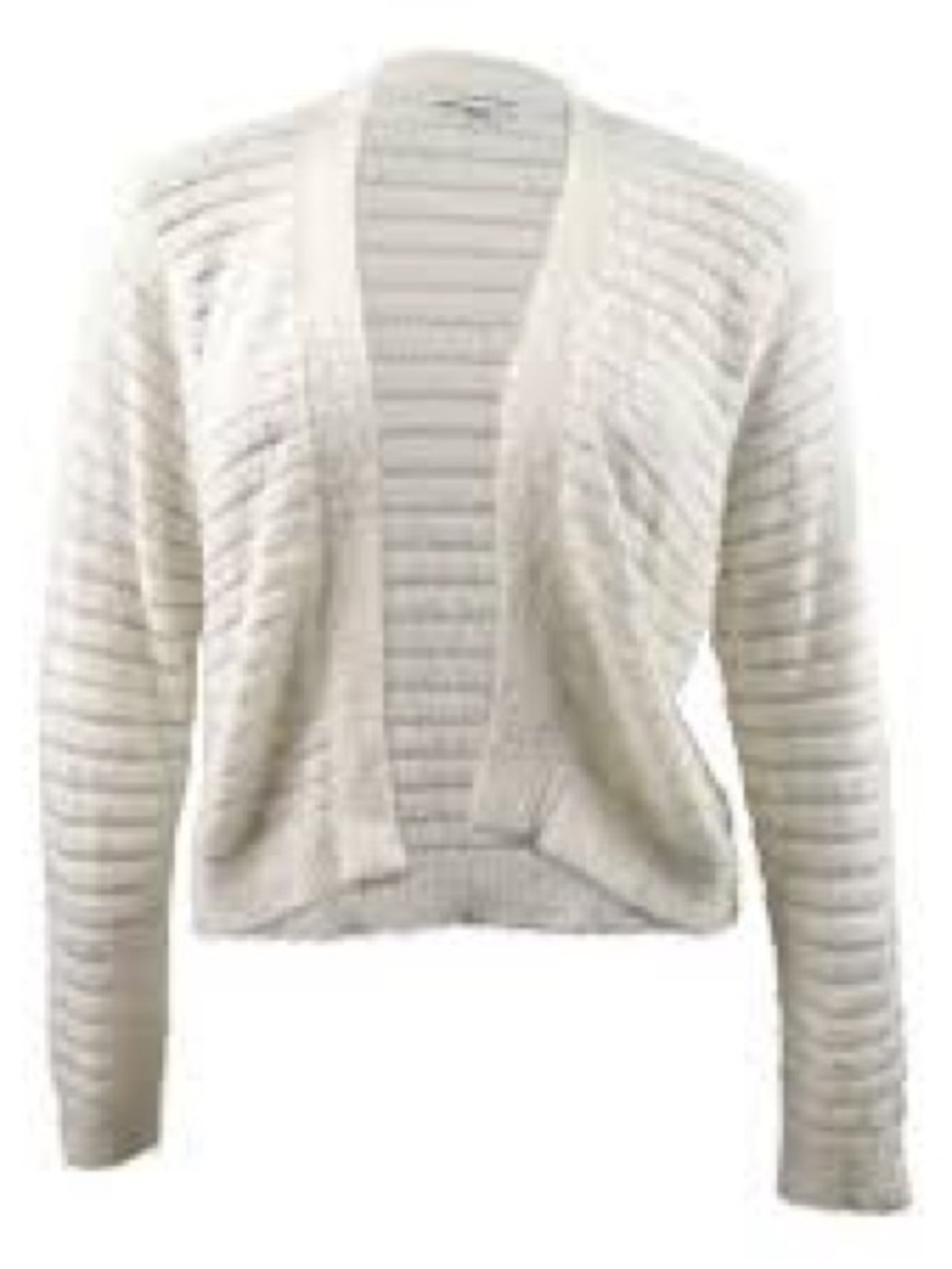 Calvin Klein Cream Open-Front Fuzzy Cardigan